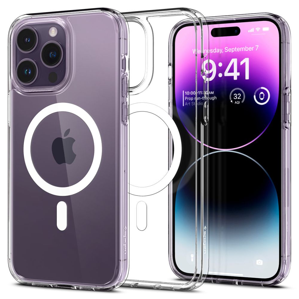 Levně Spigen Ultra Hybrid MagSafe pro iPhone 14 Pro bílý