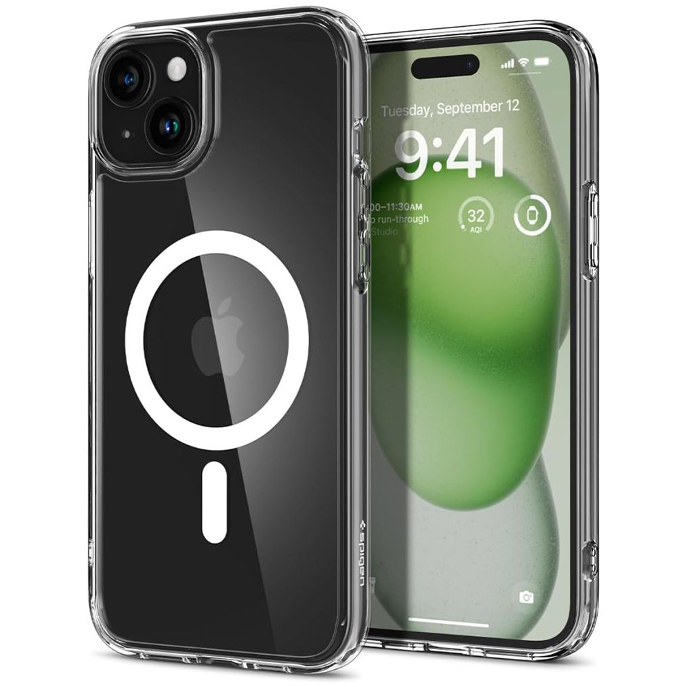 Levně Spigen Ultra Hybrid MagSafe pro iPhone 15 bílý