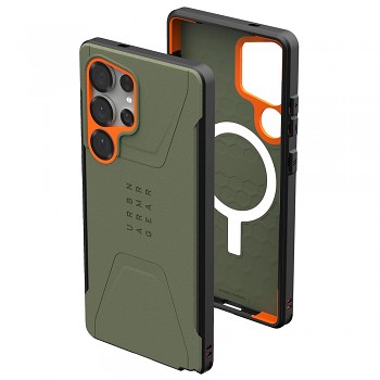 UAG Civilian Pro MagSafe pro Samsung Galaxy S25 Ultra olivová oranžová