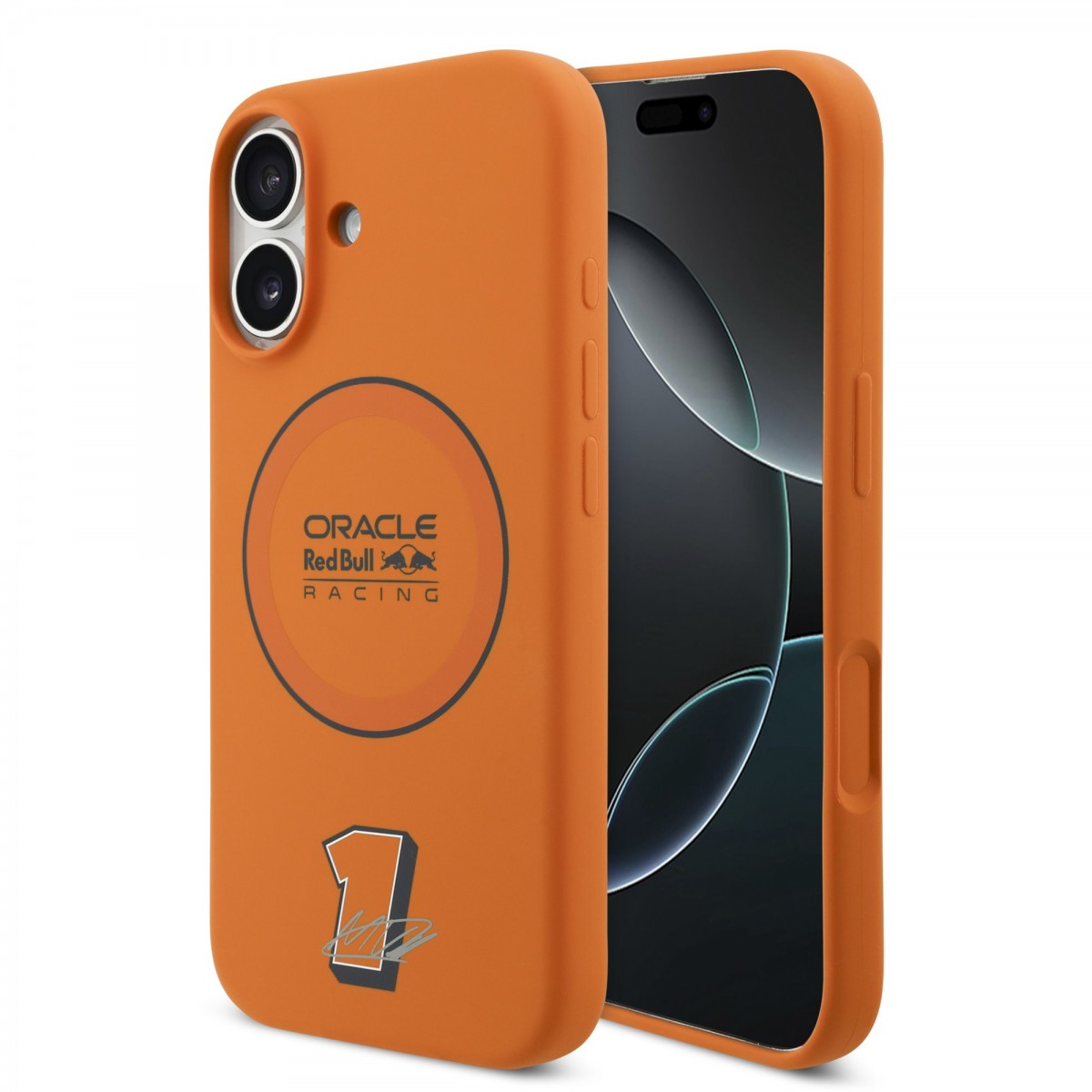 Levně Zadní kryt Red Bull Silicone Blue Ring MagSafe pro iPhone 17 Orange
