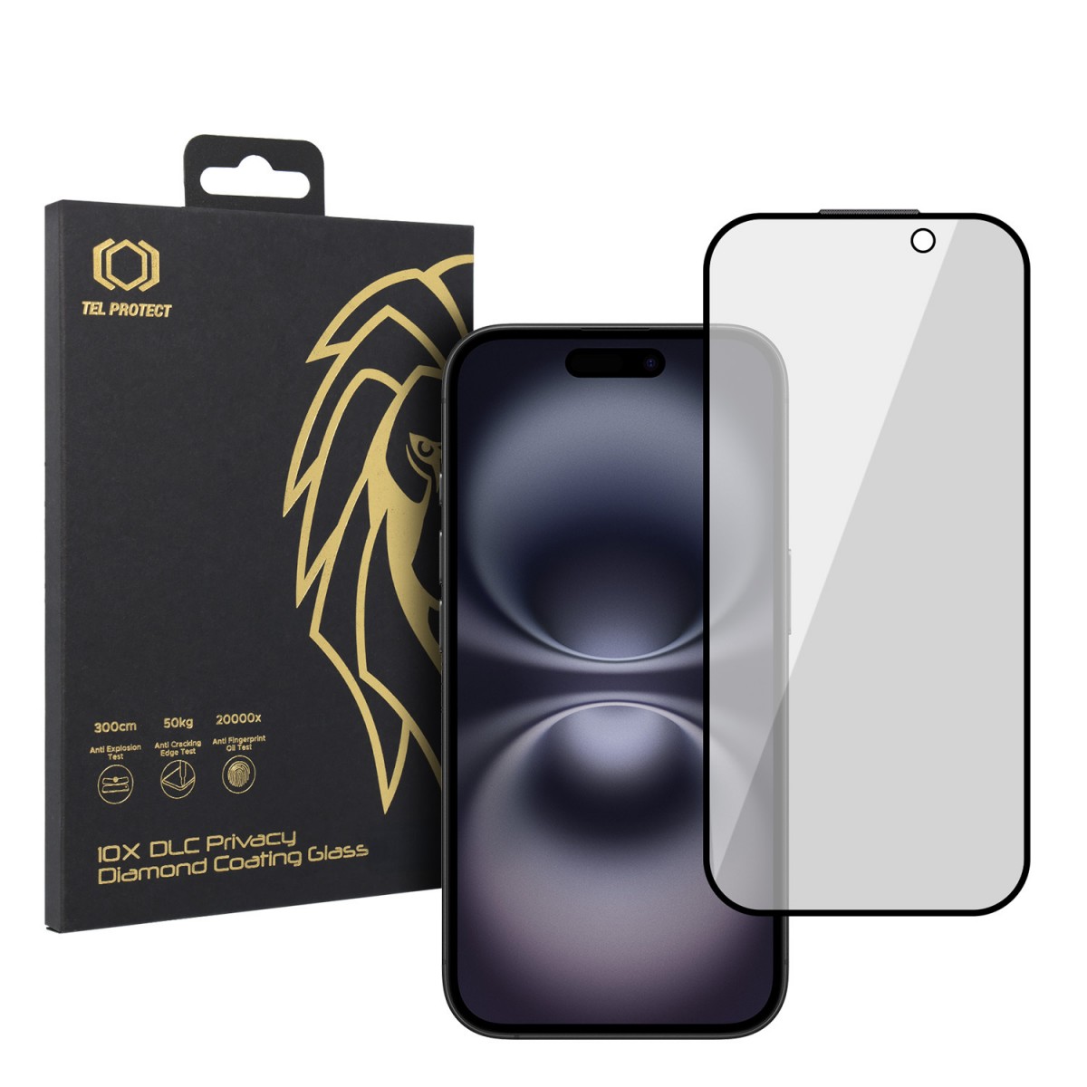 Levně Tvrzené sklo Tel Protect 10X Privacy DLC Diamond Coating pro iPhone 16