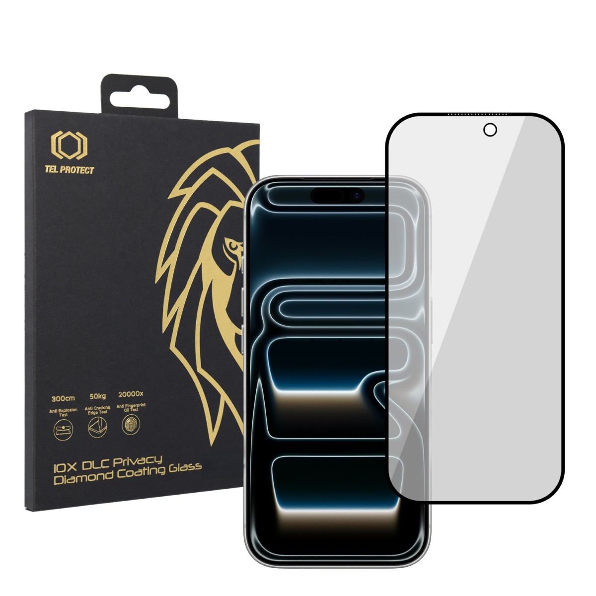Tvrzené sklo Tel Protect 10X Privacy DLC Diamond Coating pro iPhone 17 Pro