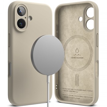 Ringke silikonové magnetické MagSafe pouzdro iPhone 16 kamenné