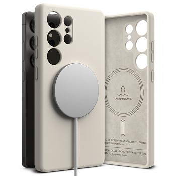 Ringke silikonové magnetické MagSafe Samsung Galaxy S25 Ultra kamenné