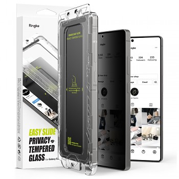 Ringke easy slide privacy tvrzené sklo 2 kusy Samsung Galaxy S25 Ultra černé