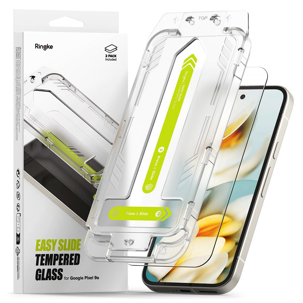 Levně Ringke Easy Slide Tempered Glass 2 kusy Google Pixel 9a průhledné