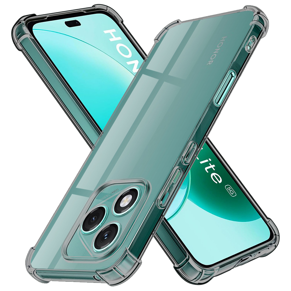 Levně Techsuit nárazuvzdorný čirý silikonový kryt Honor 400 Lite kouřově černá