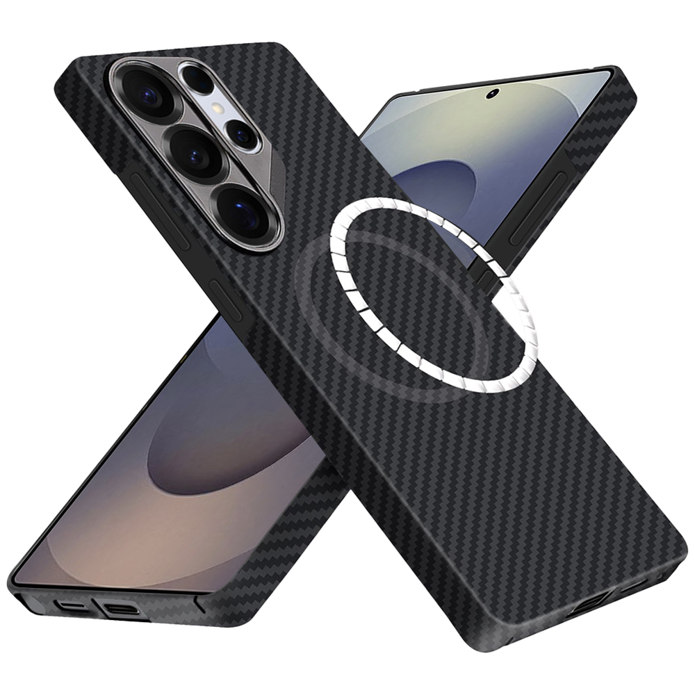 Levně Techsuit aramid fiber magsafe kryt pro Samsung Galaxy S25 Ultra černý