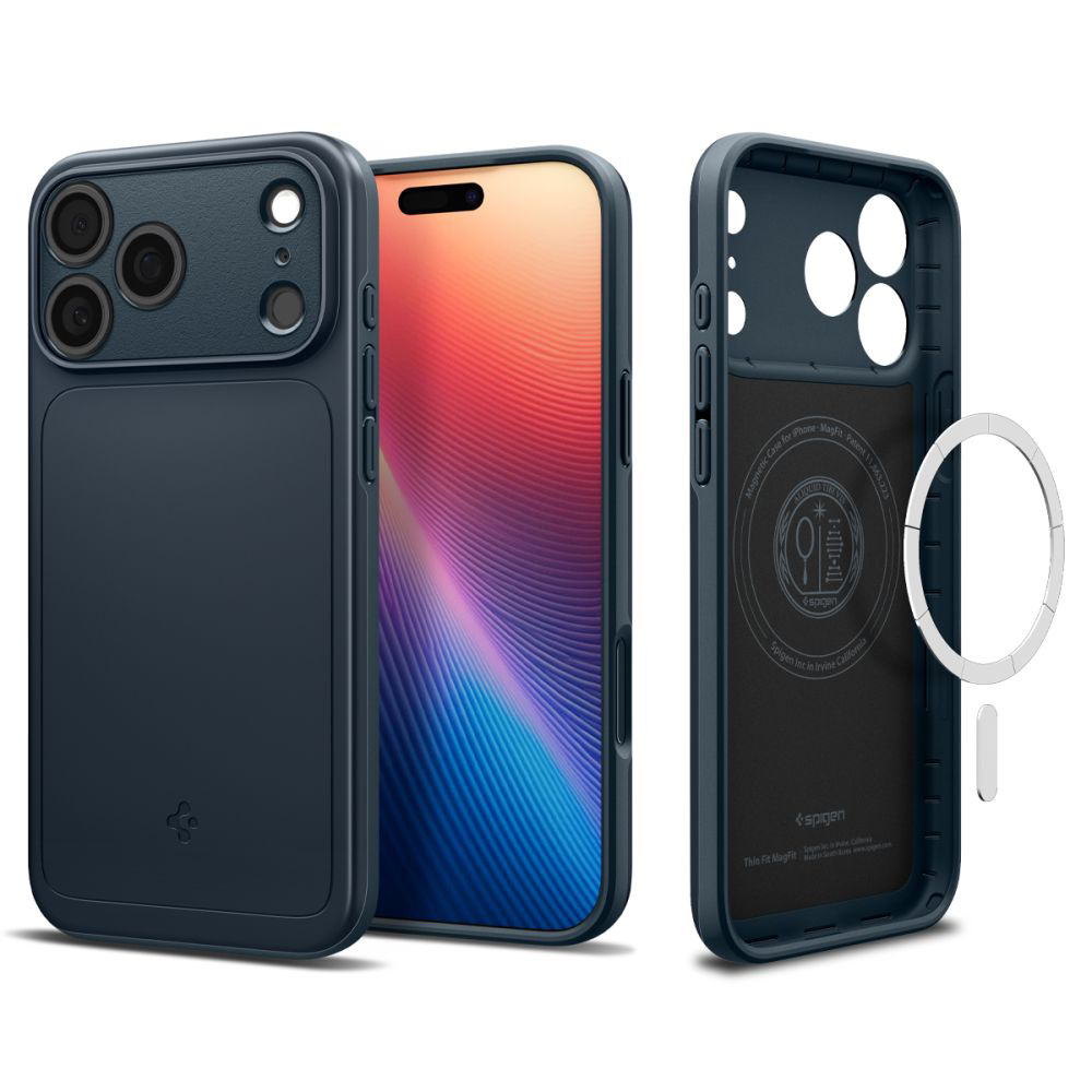 Levně Spigen Thin Fit MagSafe pro iPhone 17 Pro Max Metal Slate