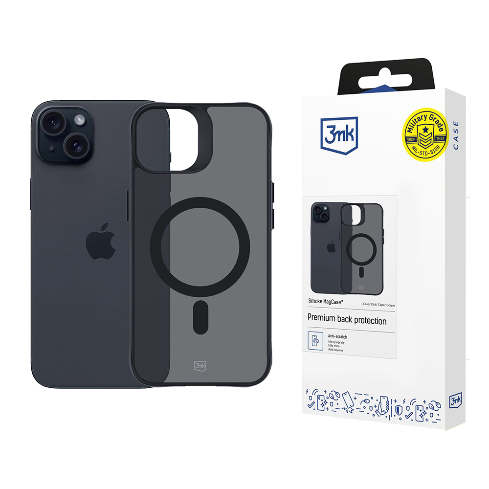 Levně 3mk Smoke MagCase iPhone 15 černý