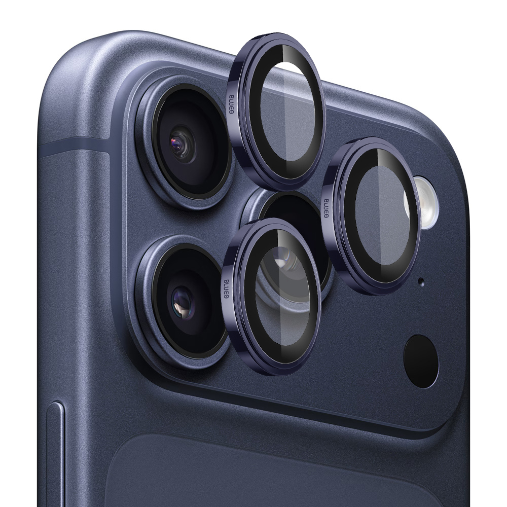 Levně Blueo safírové sklo objektivu pro iPhone 17 Pro 17 Pro Max tmavě modrá
