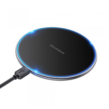 Borofone Wireless Charger Pro BQ3 15W rychlé nabíjení s kabelem Type-C černá