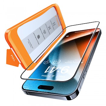 Torras GlassGo tvrzené ochranné sklo iPhone 15 Pro černé