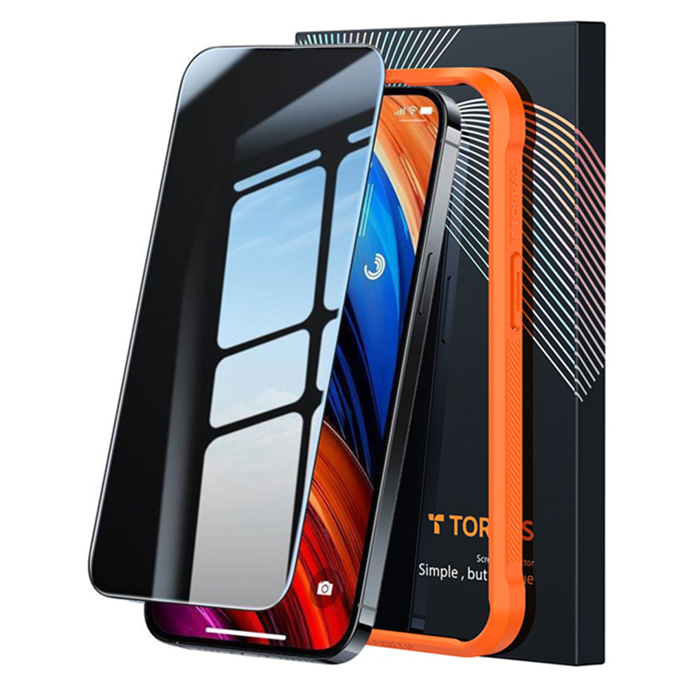 Levně Torras GlassGo Epic Privacy iPhone 15 Pro Max černý