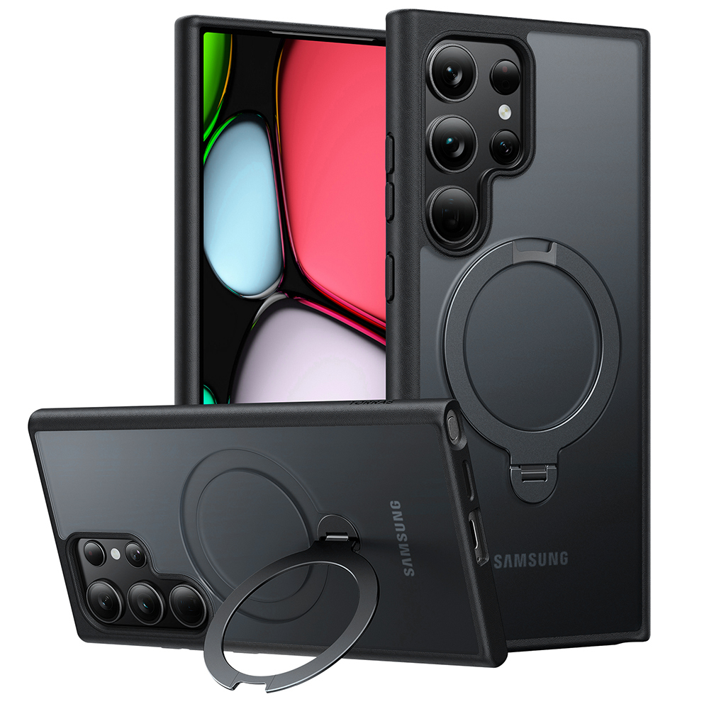 Levně Torras Ostand Spin MagSafe Series Samsung Galaxy S24 Ultra černá