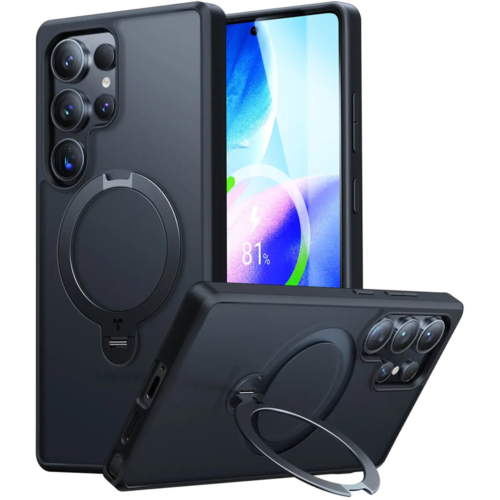 Levně Torras Ostand Spin MagSafe Series Samsung Galaxy S25 Ultra černá