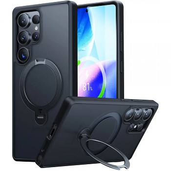 Torras Ostand Spin MagSafe Series Samsung Galaxy S25 Ultra černá