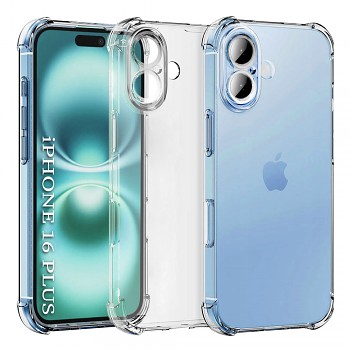 Techsuit nárazuvzdorný průhledný silikon iPhone 16 průhledný