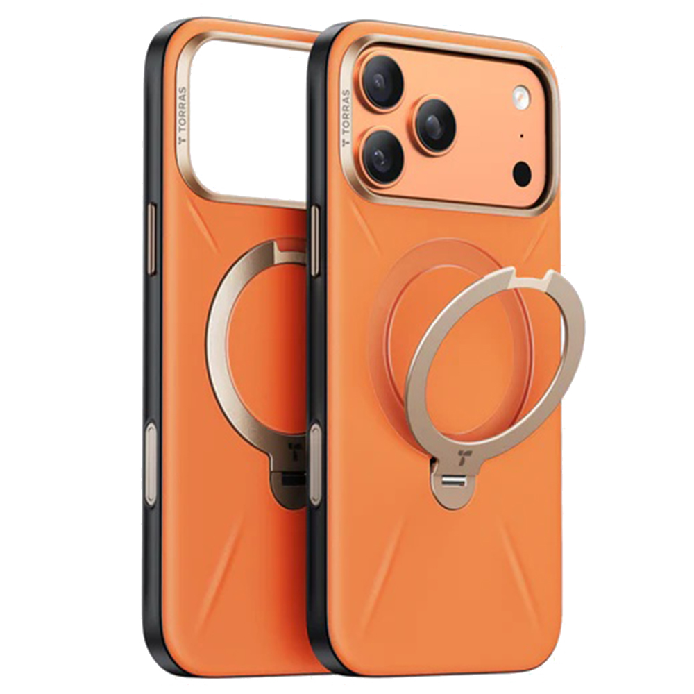 Levně Torras QPRO Leather Series iPhone 17 Pro oranžový