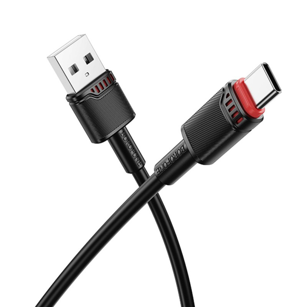 Levně Borofone datový kabel Beneficio Series BX110 USB na Type-C rychlé nabíjení 3A 1m černý