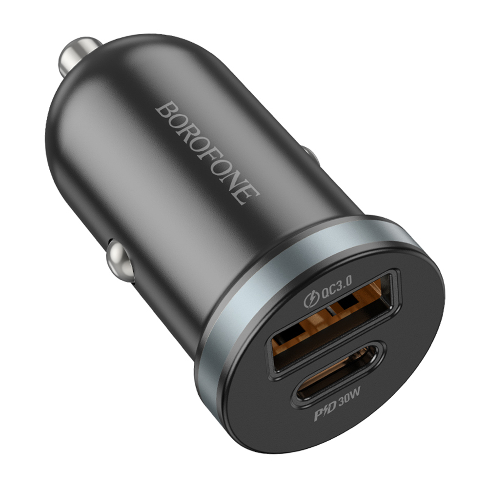 Levně Borofone autonabíječka Scenery BZ22 USB Type-C PD30W QC3.0 černá