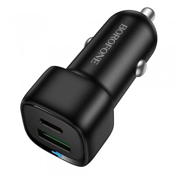Borofone autonabíječka (BZ34B) Type-C USB-A PD20W QC3.0 38W černá