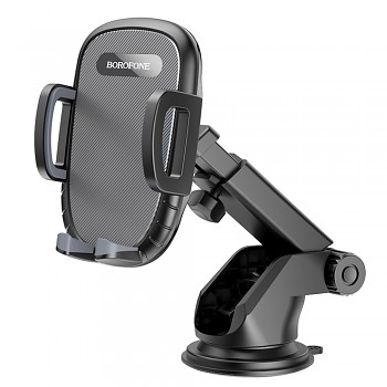Borofone Windy BH53 držák s přísavkou pro 4.5-6.7 telefony černošedý