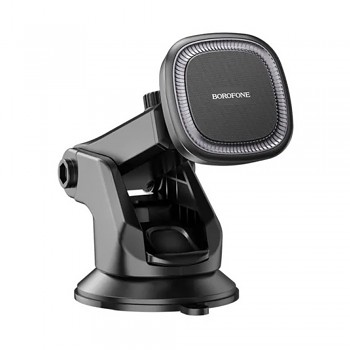 Borofone držák do auta Ice BH97 magnetický s přísavkou 360° černo šedý