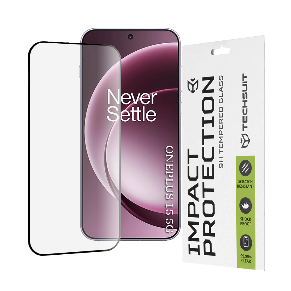 Levně Techsuit 111D celoplošné celolepicí sklo pro OnePlus 15 černé