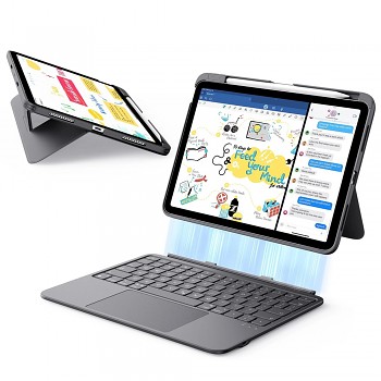 ESR Flex Keyboard Case pro iPad 10 2022 10.9 11 2025 tmavě šedá