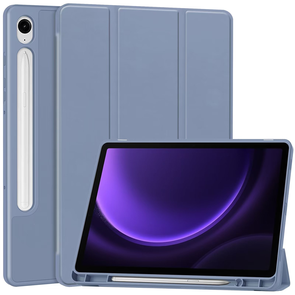 Levně Techsuit Flex Trifold fialové pro Samsung Galaxy Tab A11 Plus A9 Plus s držákem tužky