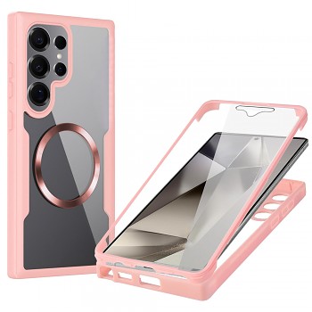 Techsuit ColorVerse 360 MagSafe + ochrana displeje Samsung Galaxy S25 Ultra růžová