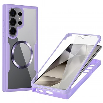 Techsuit ColorVerse 360 MagSafe + ochrana obrazovky Samsung Galaxy S25 Ultra fialová