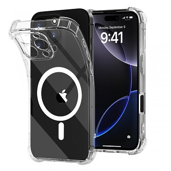 Techsuit Shockproof Clear Silicone MagSafe pro iPhone 16 Pro Max