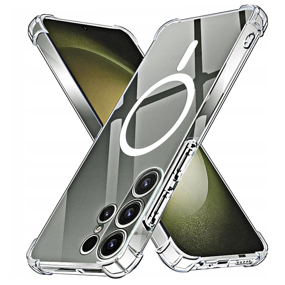 Levně Techsuit Shockproof Clear Silicone MagSafe Samsung Galaxy S23 Ultra čirý