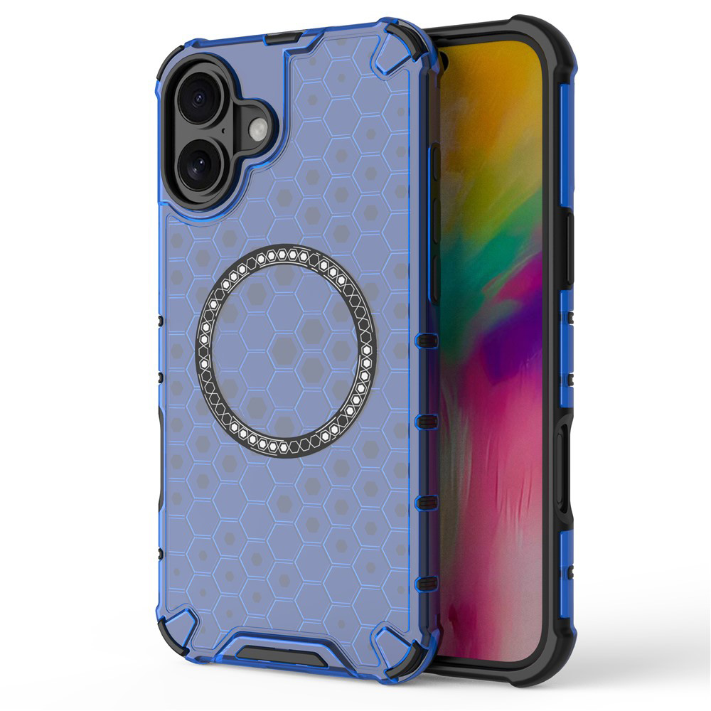 Levně Techsuit HoneyComb Shield MagSafe pro iPhone 16 modrý