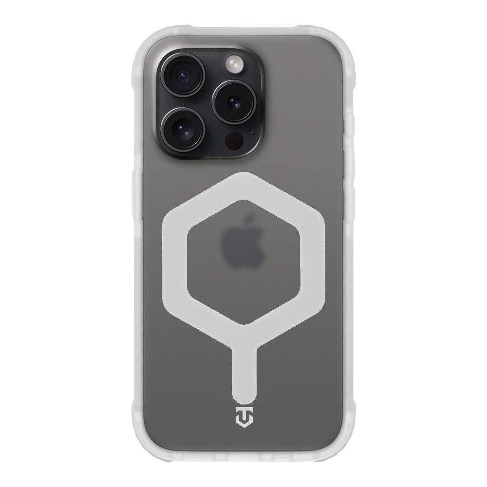 Levně Zadní kryt Tactical MagForce Hexagon pro Apple iPhone 15 Pro T-White