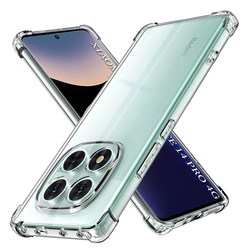 Levně Techsuit Shockproof Clear Silicone pro Xiaomi Redmi Note 14 Pro 4G