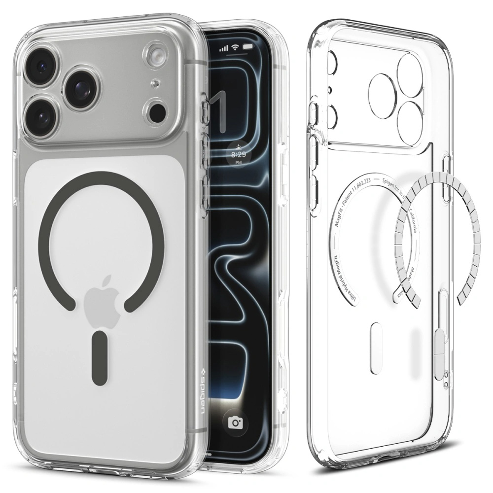 Levně Spigen Ultra Hybrid MagSafe iPhone 17 Pro Max čirý grafit