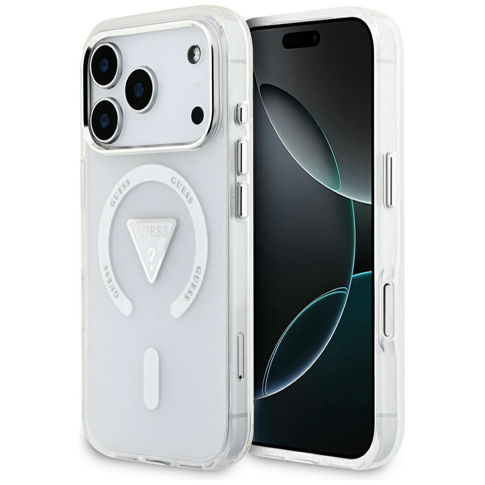 Levně Guess IML Gradient Triangle Logo MagSafe iPhone 17 Pro čirý