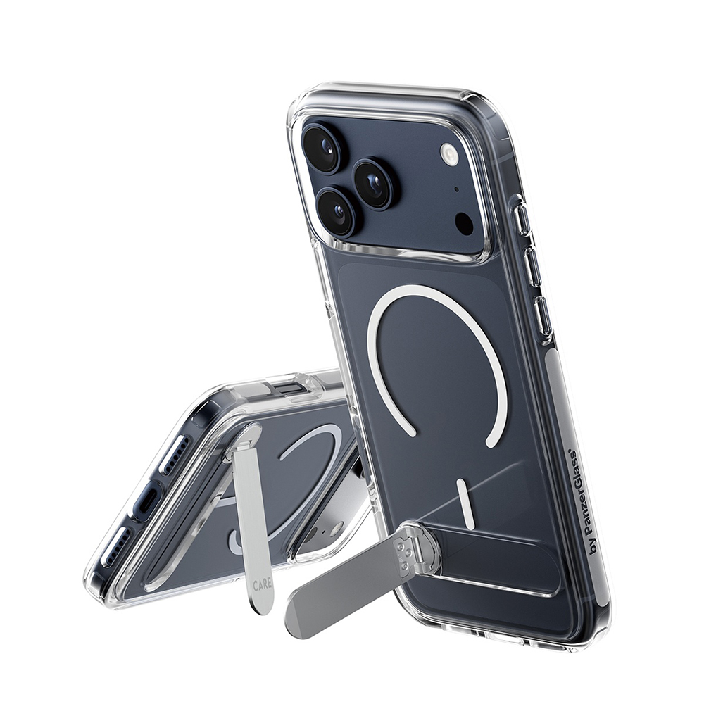 Levně PanzerGlass CARE Feature Kickstand MagSafe pro iPhone 17 Pro Max Clear
