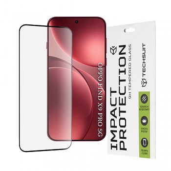 Techsuit 111D full cover full glue sklo pro Oppo Find X9 Pro černé