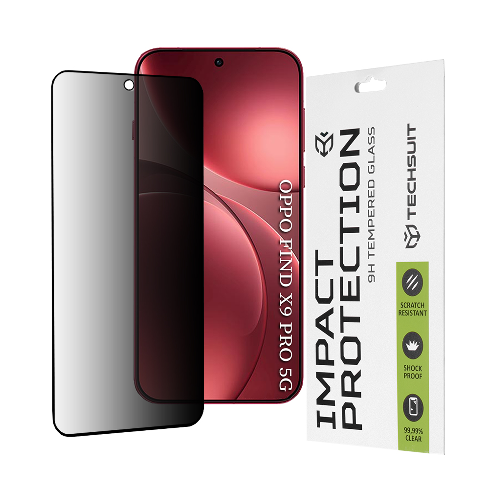 Levně Techsuit 111D Privacy Full Glue pro Oppo Find X9 Pro černý