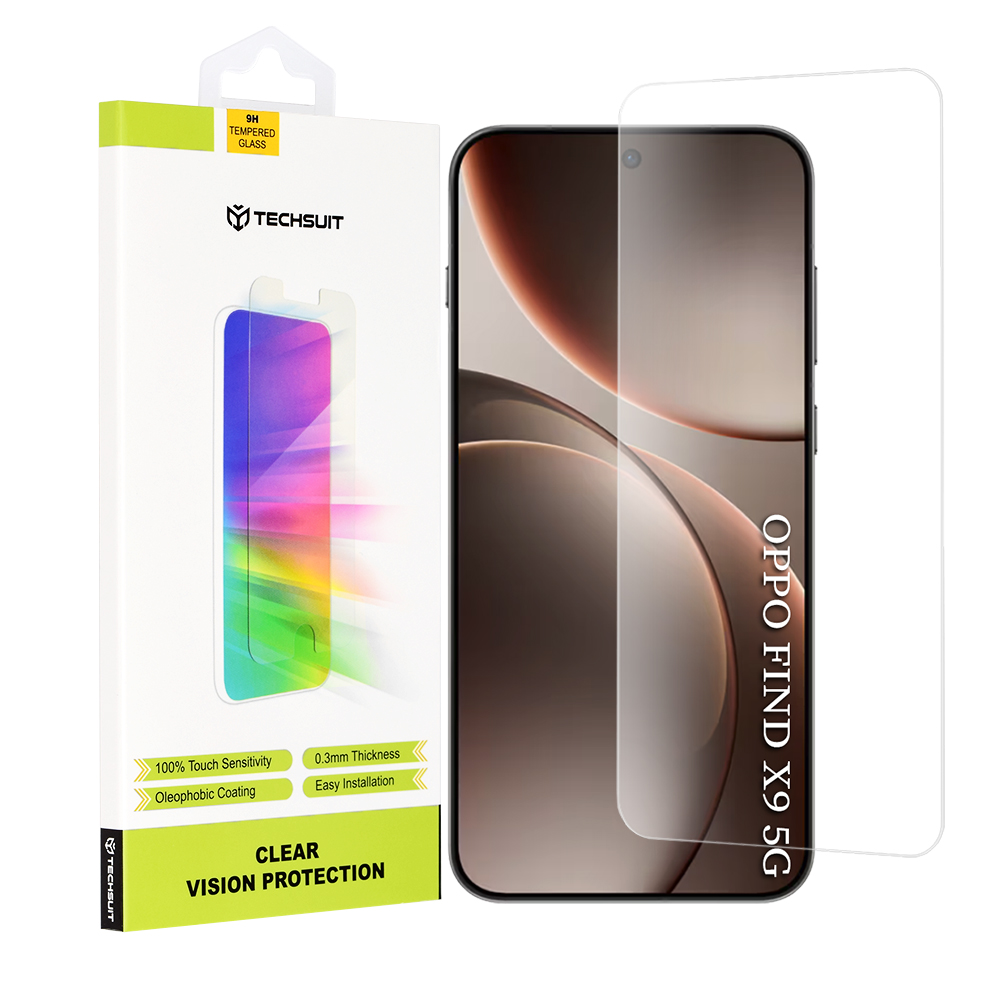 Techsuit Clear Vision Glass pro Oppo Find X9 transparentní