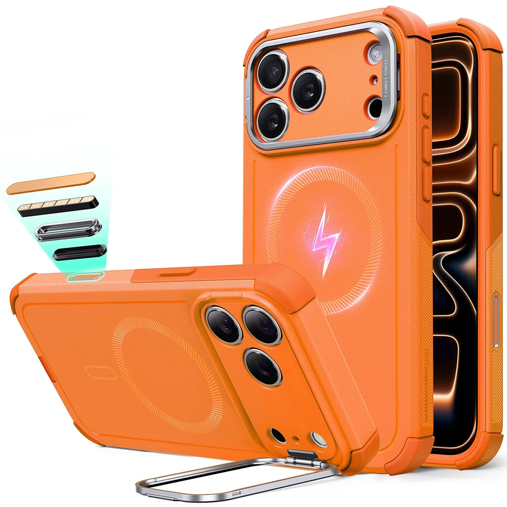 ESR Cyber Armor Kickstand pro iPhone 17 Pro Max oranžový