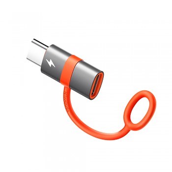 Mcdodo – adaptér (OT-5530) – se silikonovým háčkem, hliníková slitina, lightning na USB-C, 3A, 60W přenosný design – šedá