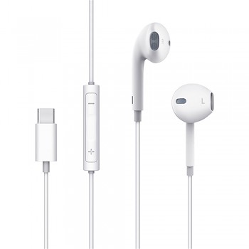 Mcdodo – drátová sluchátka řady Element (HP-6071) – do uší, Type-C, 1,2m – bílá
