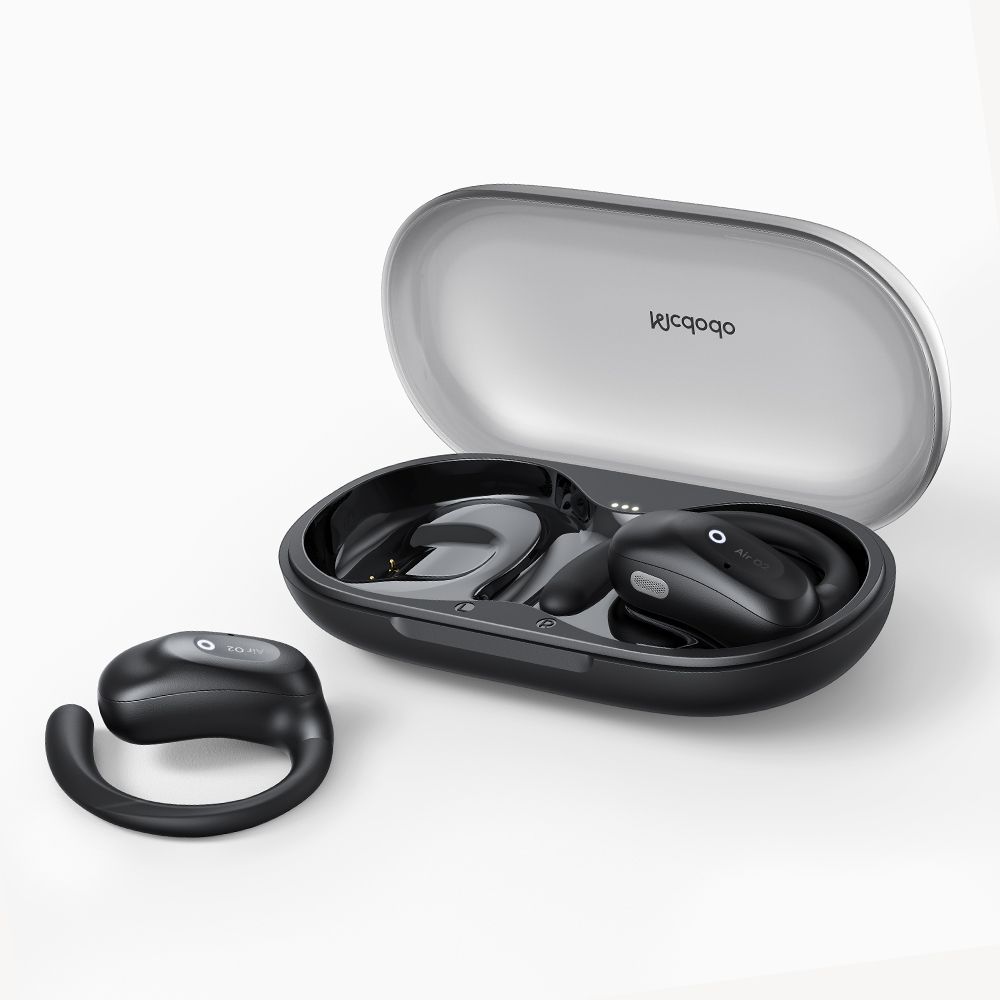 Mcdodo – bezdrátová sluchátka OWS Air O2 Series (HP-8050) – otevřená, Bluetooth V5.4, ergonomický design – černá