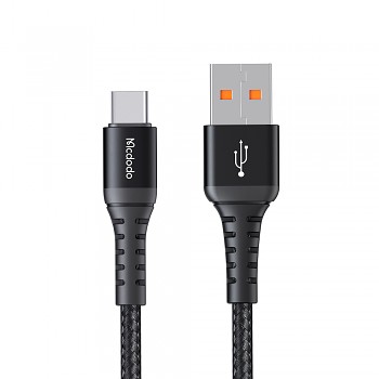 Mcdodo – datový kabel (CA-2271) – USB na Type-C, nylonové opletení, hliníková slitina, podpora QC4.0/3.0, 1m – černý