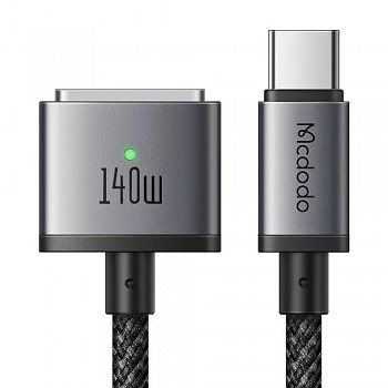 Mcdodo – magnetický kabel (CA-1470) – USB-C na MagSafe 3, 140W, LED indikátor, 2m – černý